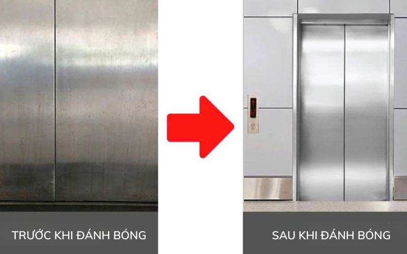 Mẹo giúp thang máy luôn sáng bóng sau khi đánh bóng