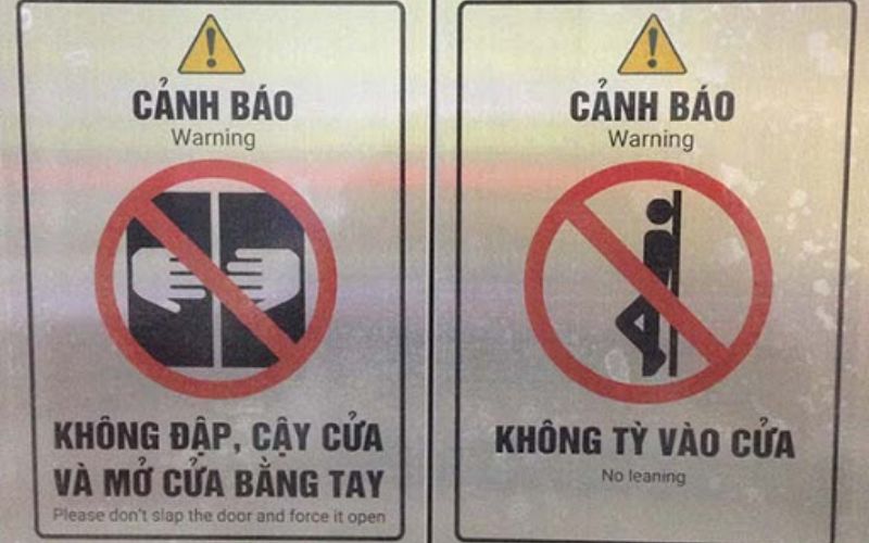 Tầm quan trọng của các cảnh báo an toàn trong thang máy