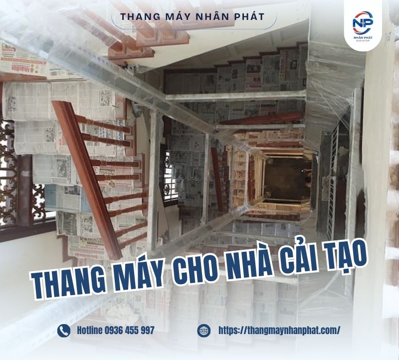 Giải pháp lắp đặt thang máy cho nhà cải tạo an toàn, thẩm mỹ
